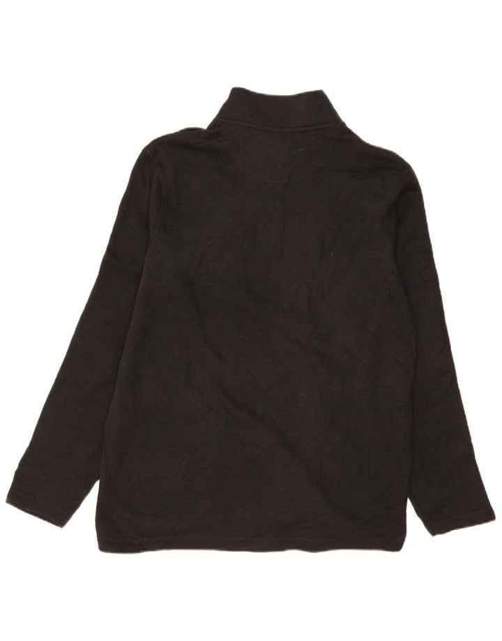 Maglione in pile da uomo Wrangler con zip e collo, grande, in poliestere nero