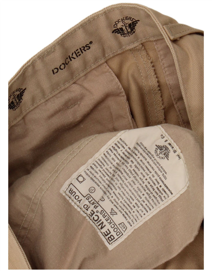 DOCKERS Mens Pegged Chino Trousers W29 L30 Beige Cotton