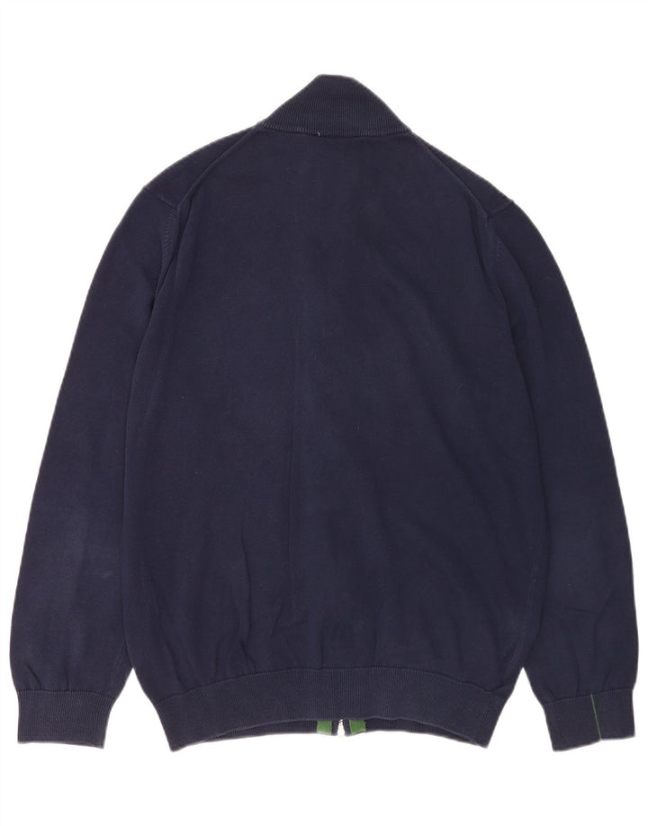 Maglione cardigan vestibilità classica da uomo Lacoste taglia 4 cotone medio blu navy