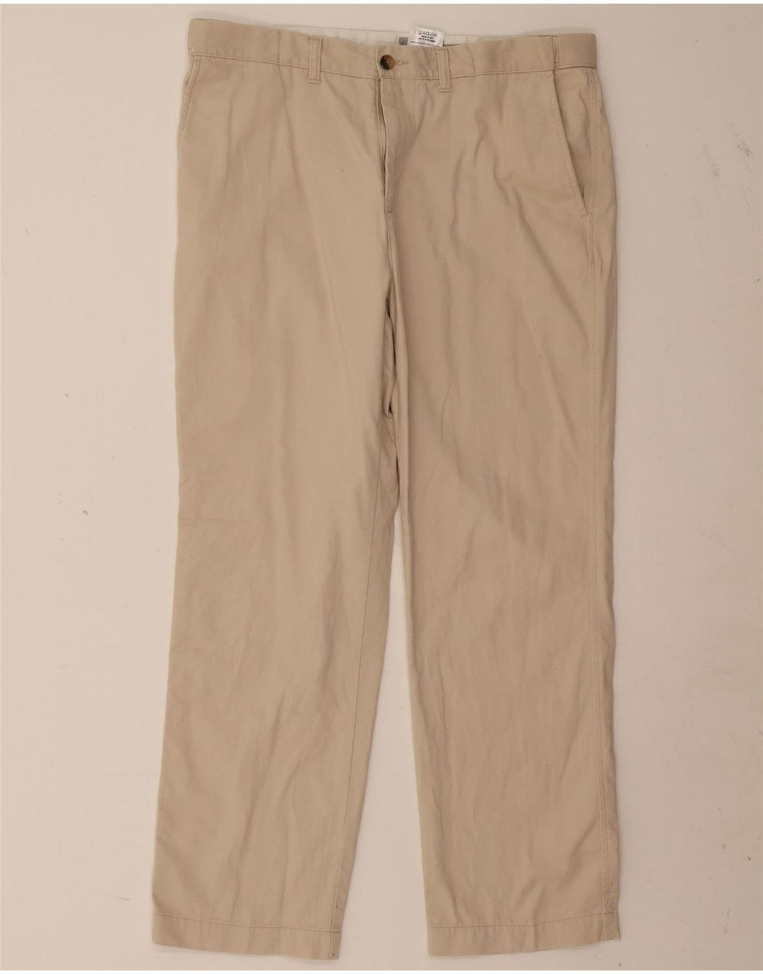 Pantaloni chino regolari dritti da uomo Marks & Spencer W36 L29 cotone beige