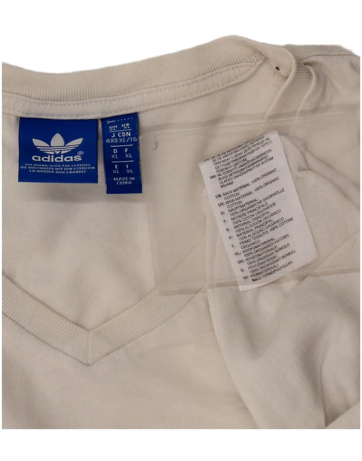 T-shirt da uomo Adidas Top XL in cotone bianco