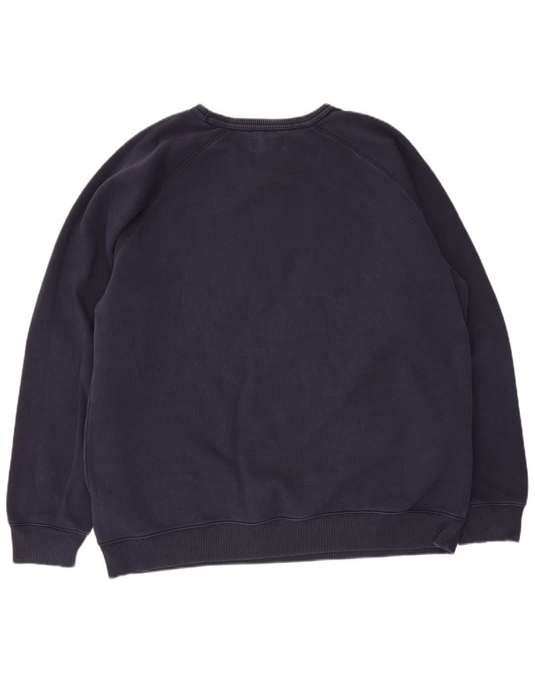 Felpa grafica da uomo Adidas Maglione grande in cotone blu navy