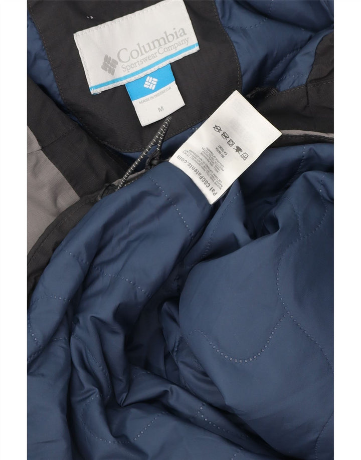 Giacca a vento con cappuccio da uomo Columbia UK 38 Blocco colore grigio medio
