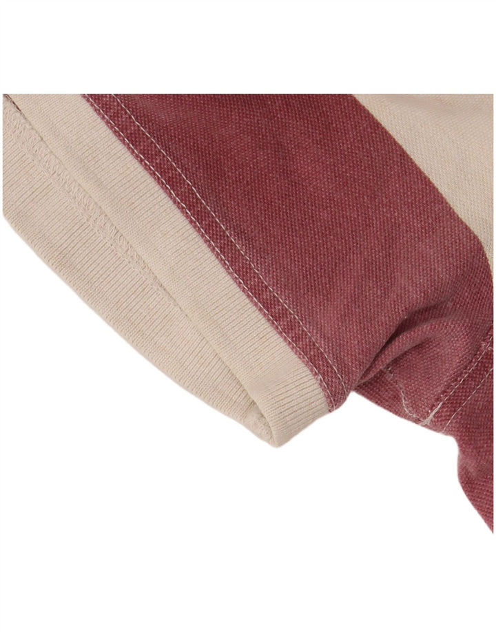 Polo da uomo Fat Face XL in cotone a righe marrone