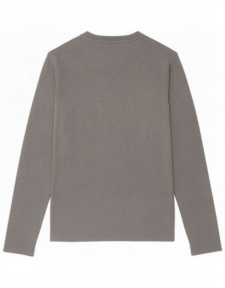 Jack Wills Top da uomo a maniche lunghe piccolo in cotone grigio screziato