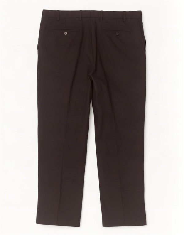 Pantaloni da abito dritti su misura da uomo Marks & Spencer W38 L31 in lana nera