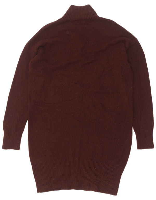 Abito maglione a maniche lunghe da donna Oasis UK 14 Poliacrilico bordeaux medio