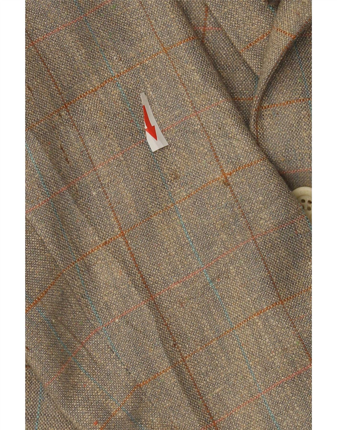 Giacca blazer da uomo a 2 bottoni Oakmont taglia 39 a quadri marrone medio