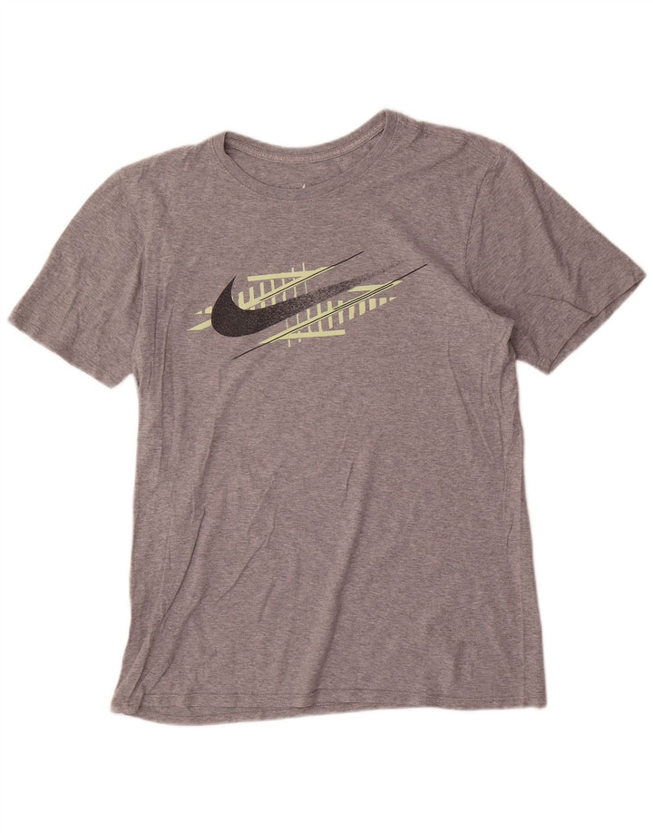 T-shirt grafica da uomo Nike Top in cotone grigio medio