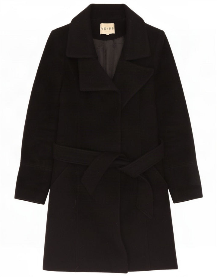 Reiss Cappotto oversize da donna UK 10 piccolo in lana nera