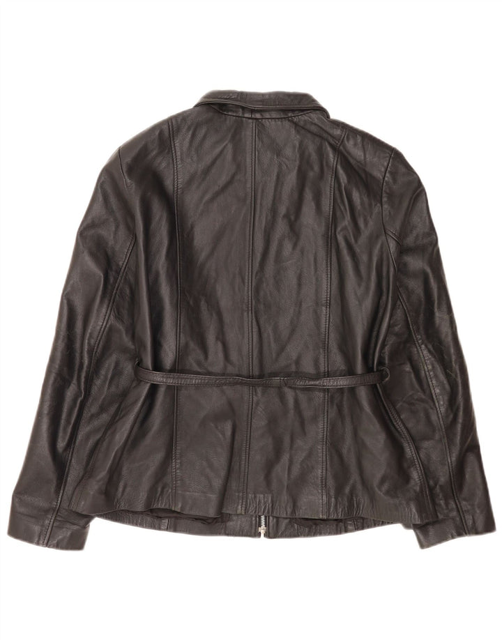 Giacca in pelle da donna Pellicceria UK 14 media nera