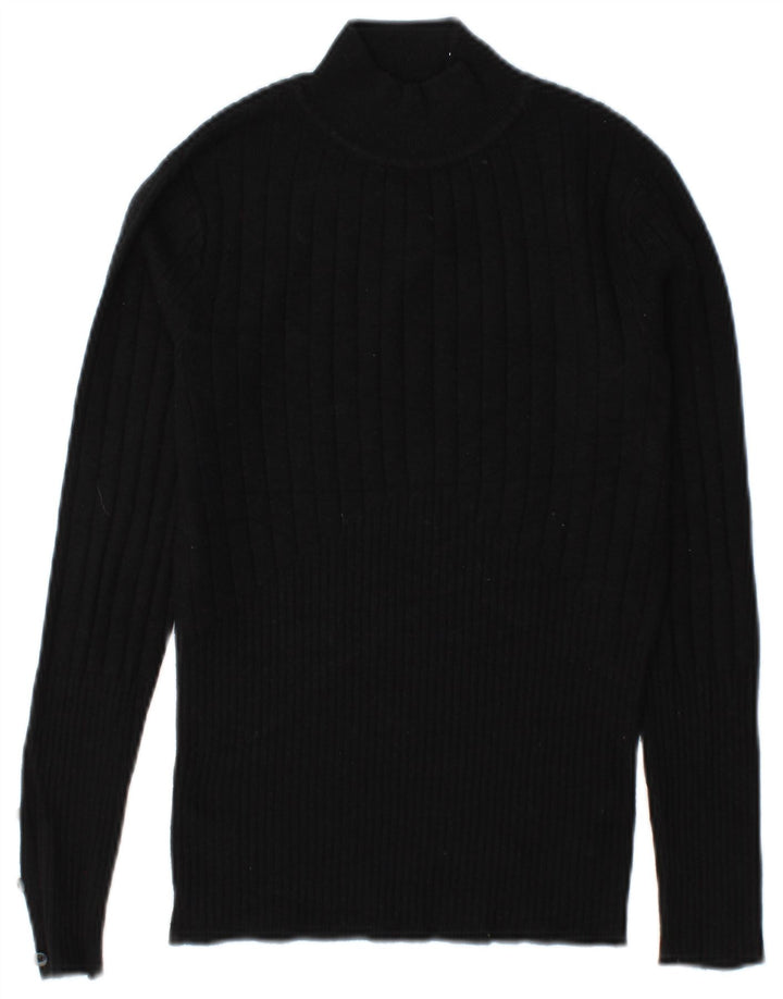 Maglione maglione a collo alto da donna Marks & Spencer UK 8 piccolo nero