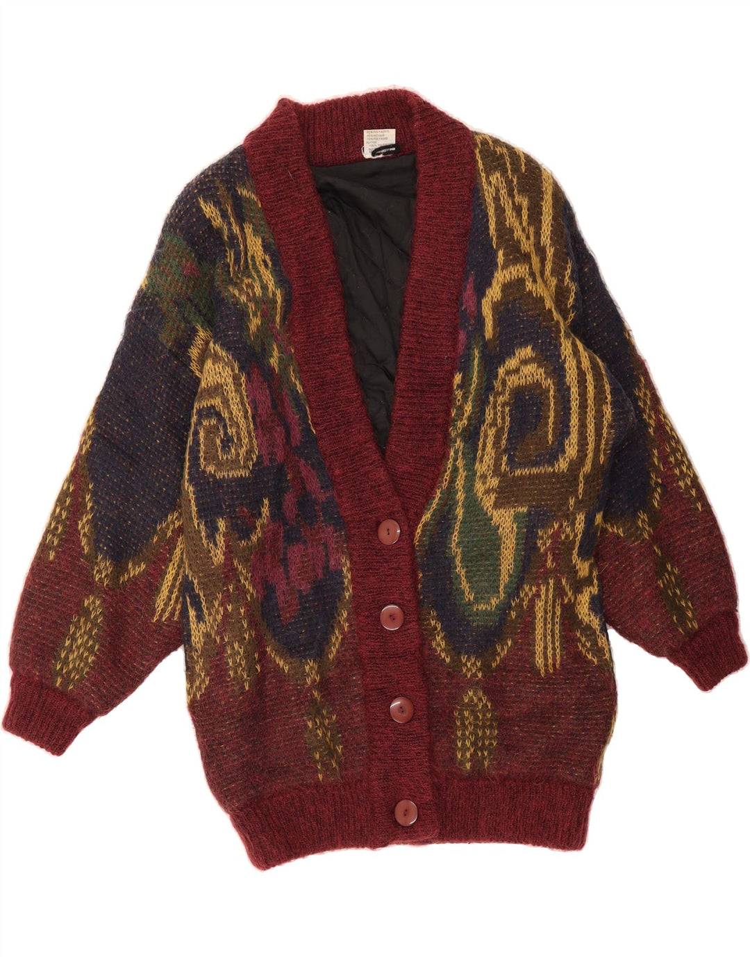 INCOGNITO Maglia Cardigan Donna IT 40/42 Colorblock Bordeaux Medio