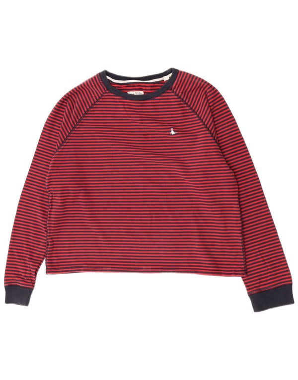 Jack Wills Womens Salcombe Devon Felpa Jumper UK 14 Medium Red Striped