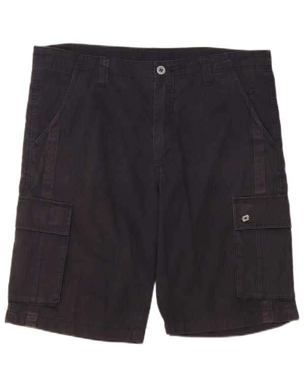 Pantaloncini cargo da uomo Lotto W36 Large in cotone blu navy