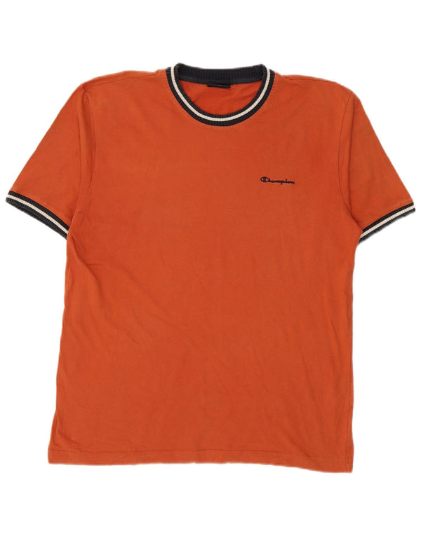 T-shirt da uomo Champion Top Large in cotone arancione