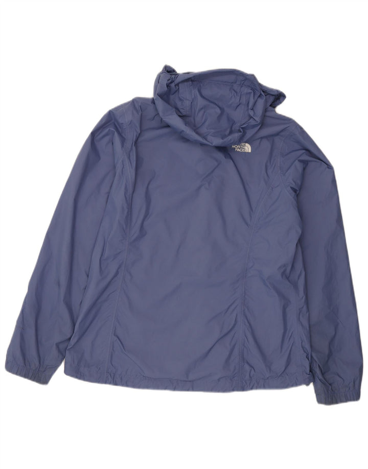 Giacca antipioggia con cappuccio da donna The North Face UK 16 Large Blu Nylon