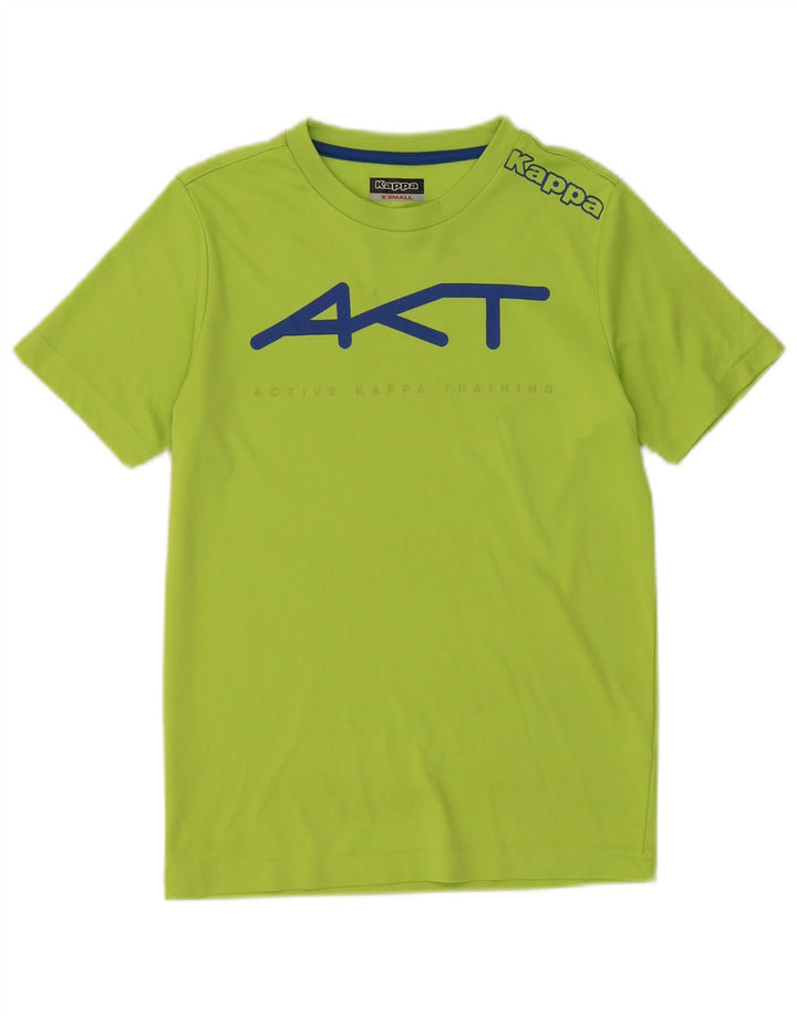 KAPPA Mens Graphic T-Shirt Top XS Green Polyester