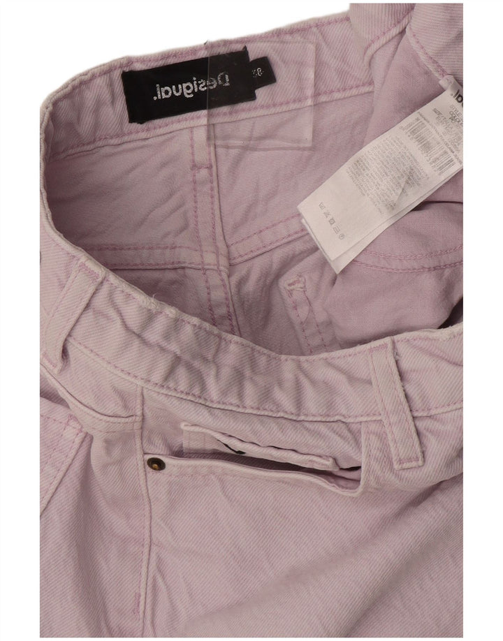 DESIGUAL Jeans dritti da donna EU 38 Medio W26 L27 Cotone viola