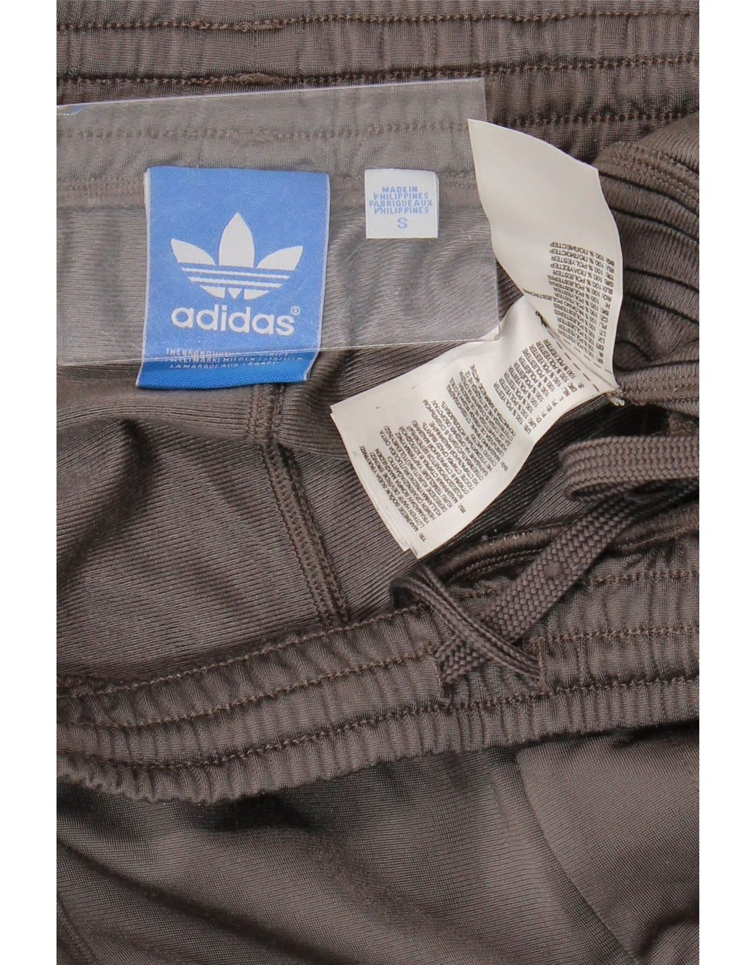 Pantaloni da tuta Adidas da uomo piccoli in poliestere grigio