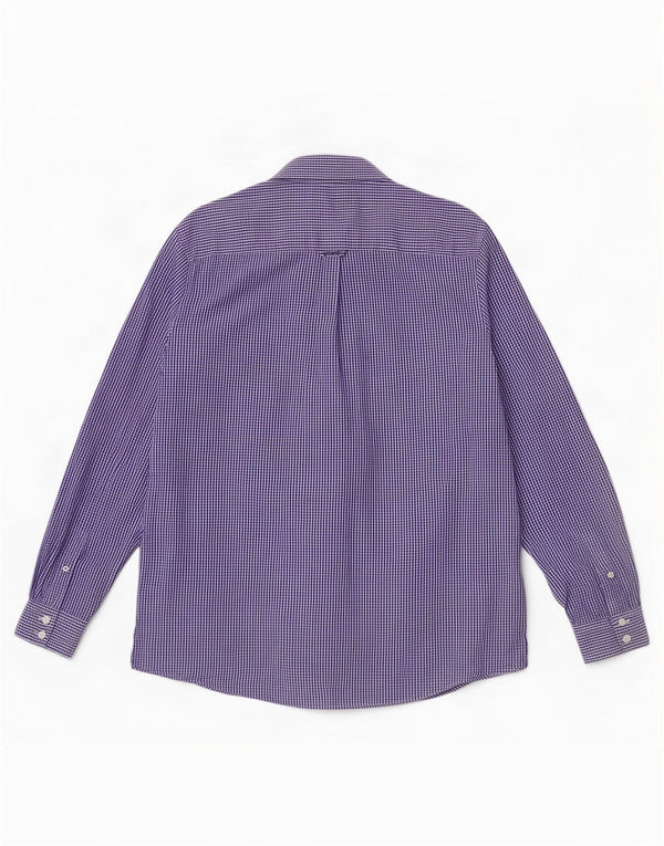 Crew Clothing Camicia da uomo dalla vestibilità classica, grande in cotone a quadretti blu