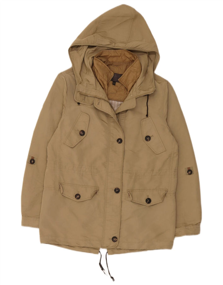 Giacca parka oversize con cappuccio da donna Massimo Dutti UK 6 XS Cachi