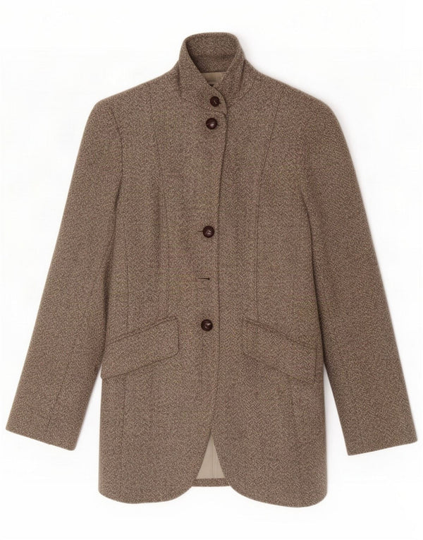 Dkny Cappotto da donna US 2 XS Beige Lana screziata Classico