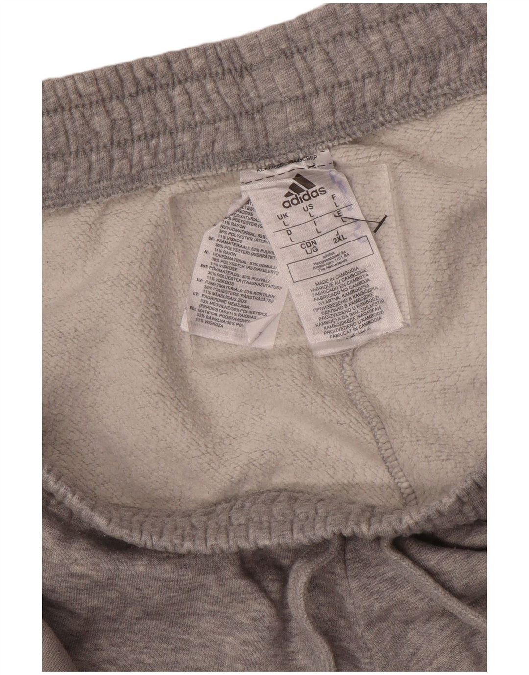 Pantaloni da tuta da uomo ADIDAS Joggers grandi in cotone color block grigio