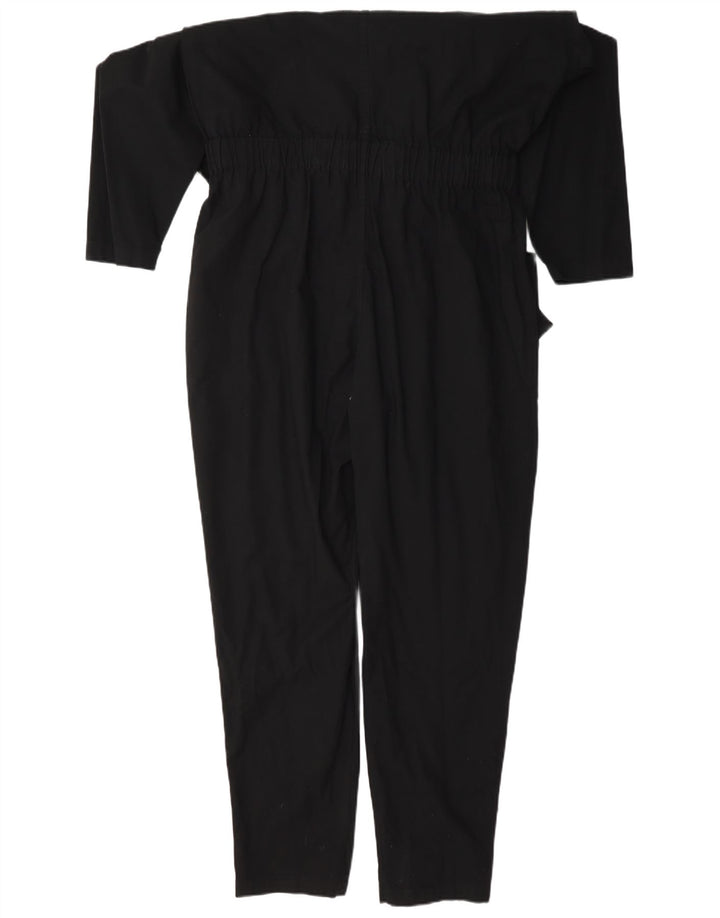 Tuta vintage da donna a maniche lunghe IT 42 cotone medio nero