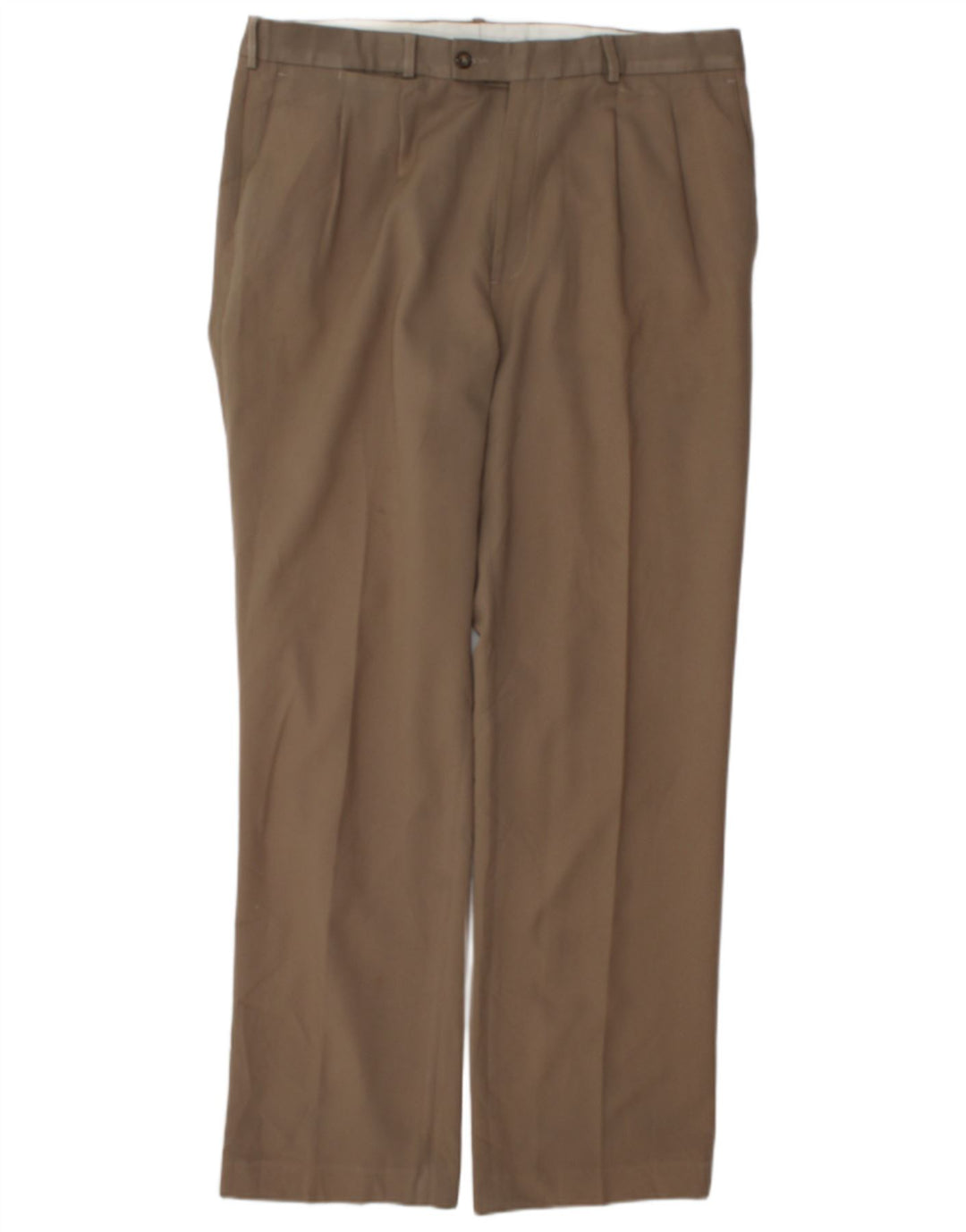 Pantaloni da completo da uomo con pegging Farah W36 L32 Beige