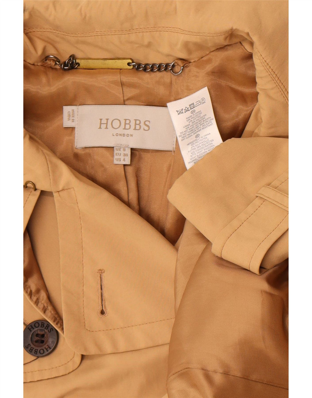 Trench da donna Hobbs UK 8 piccolo poliestere beige