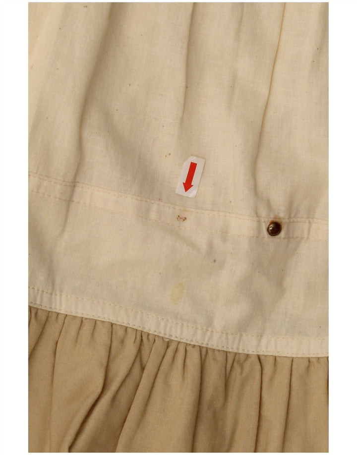 Gonna a trapezio vintage da donna W25 piccola color beige