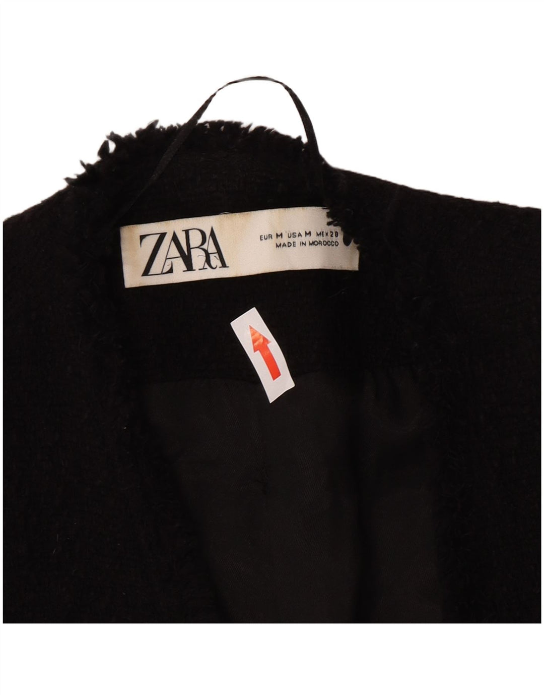 Giacca blazer doppiopetto da donna Zara UK 12 cotone nero medio