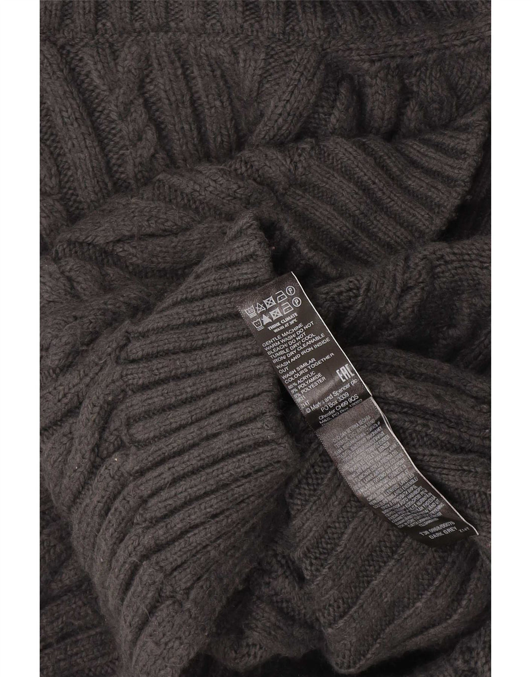 Canotta oversize da donna Marks & Spencer UK 10 piccola in acrilico grigio