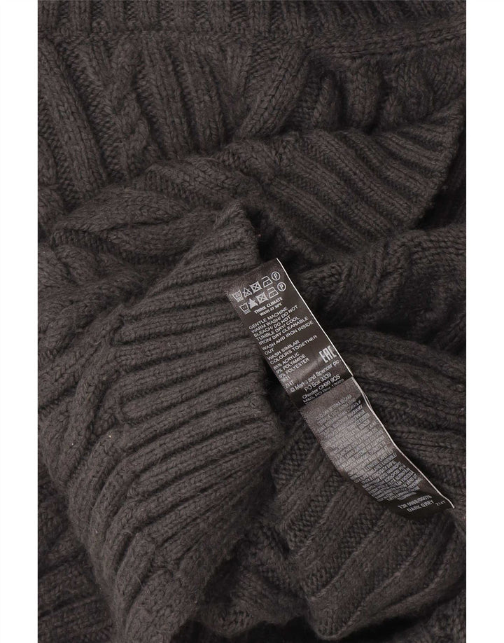 Canotta oversize da donna Marks & Spencer UK 10 piccola in acrilico grigio