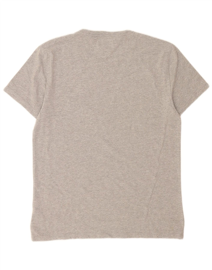 T-shirt grafica da uomo con vestibilità regolare Tommy Hilfiger Top in cotone grigio medio