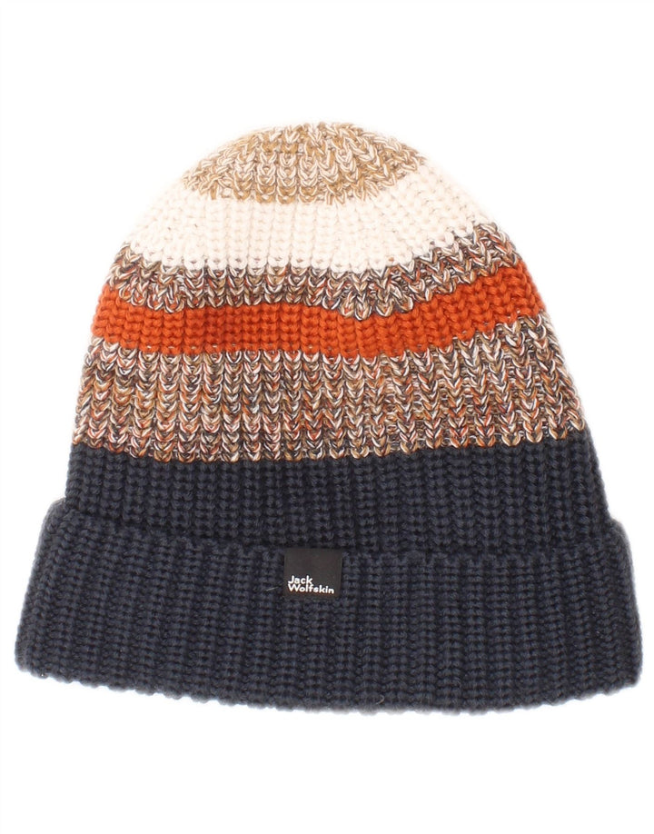 Jack Wolfskin Cappello a cuffia lavorato a maglia da uomo Taglia unica Acrilico a strisce multicolore