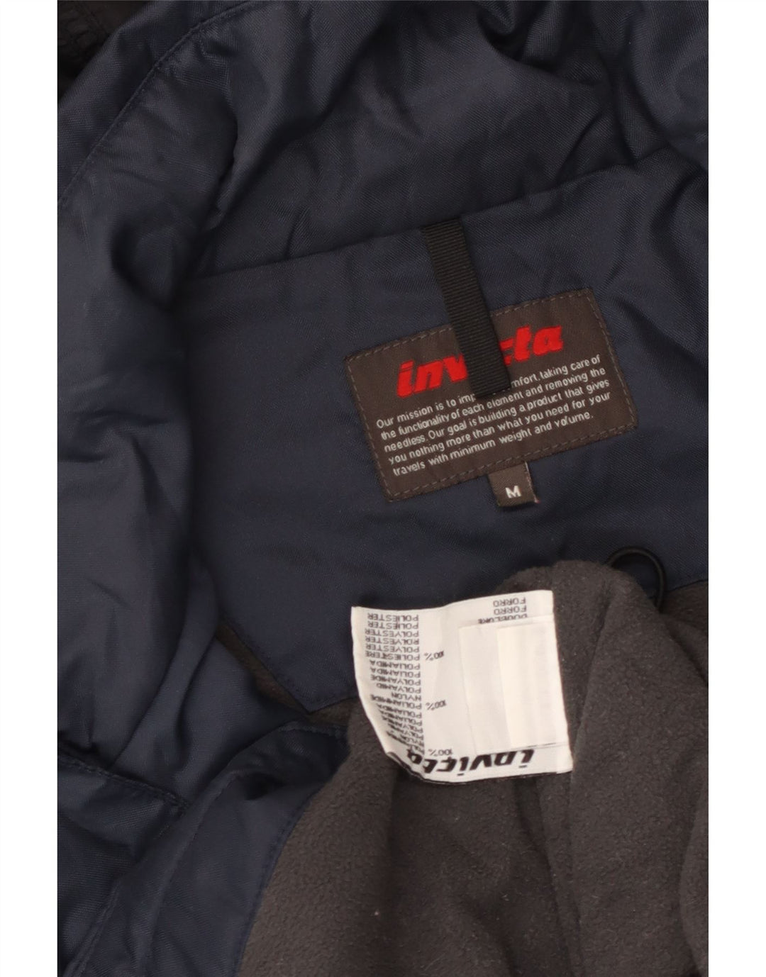Giacca a vento con cappuccio da uomo Invicta UK 38 Medium Blu Navy Poliammide