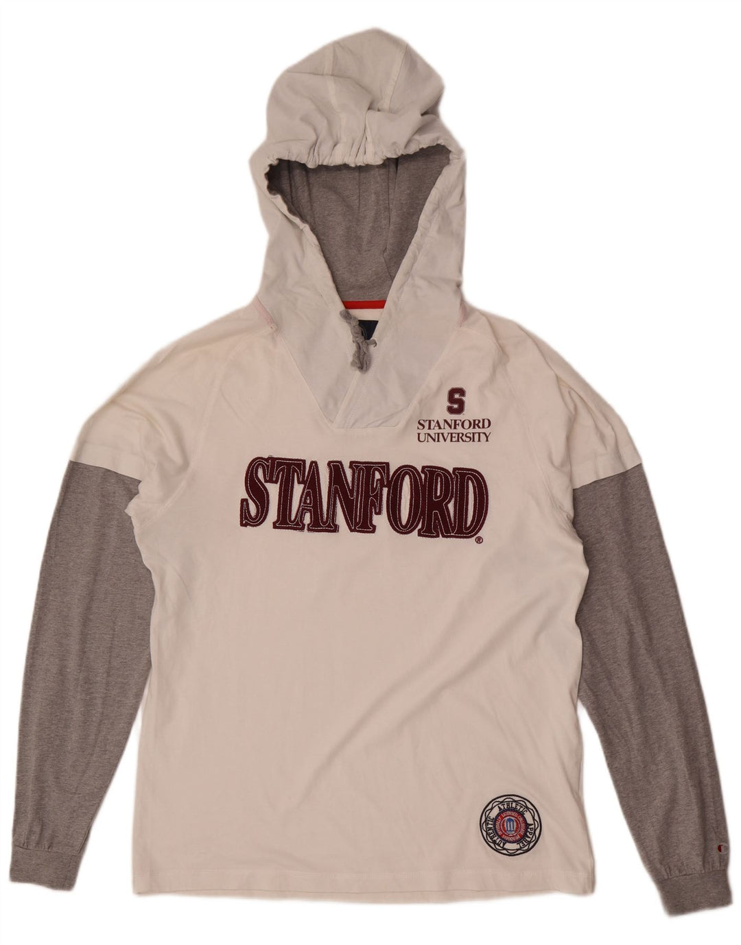 Champion Top da uomo con grafica Stanford University a maniche lunghe XL bianco