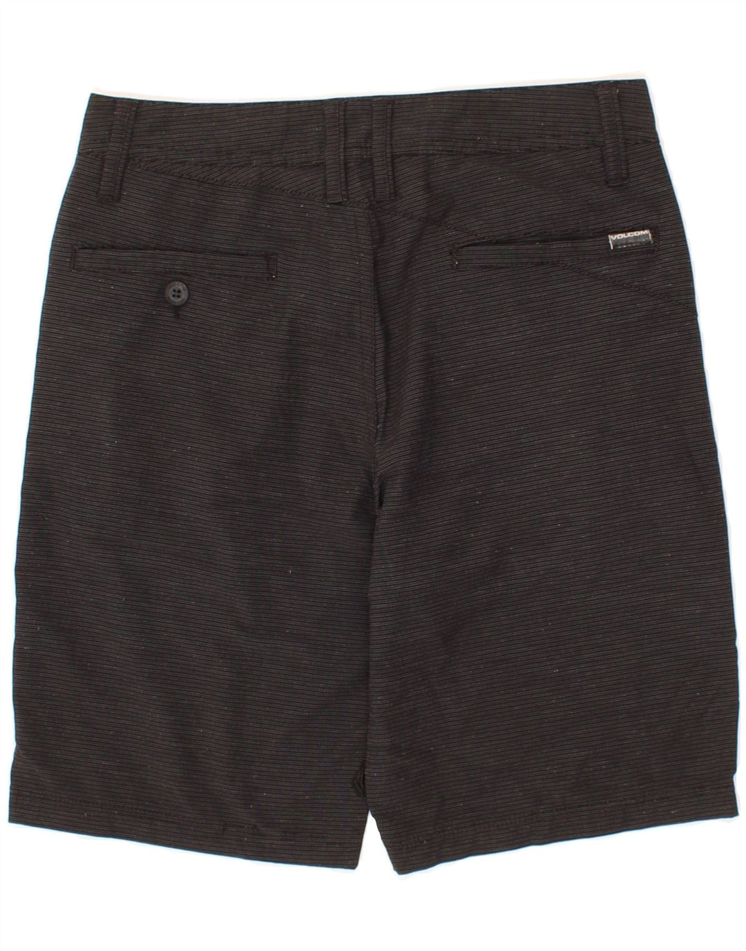 VOLCOM Womens Chino Shorts W27 Small Black Striped Vintage Volcom and Second-Hand Volcom from Messina Hembry 