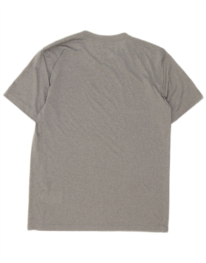 T-shirt Nike Dri Fit da uomo, top in poliestere grigio medio