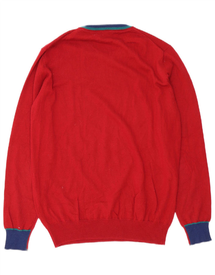 Maglione da uomo girocollo Harmont & Blaine, grande, in lana color block rosso