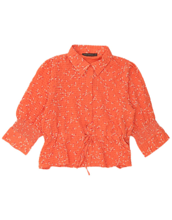Camicetta da donna con maniche a 3/4 di French Connection UK 14 Arancione medio floreale