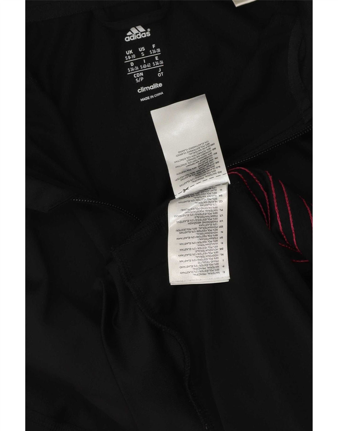 Giacca da tuta oversize da donna Adidas Climalite UK 8/10 piccola nera