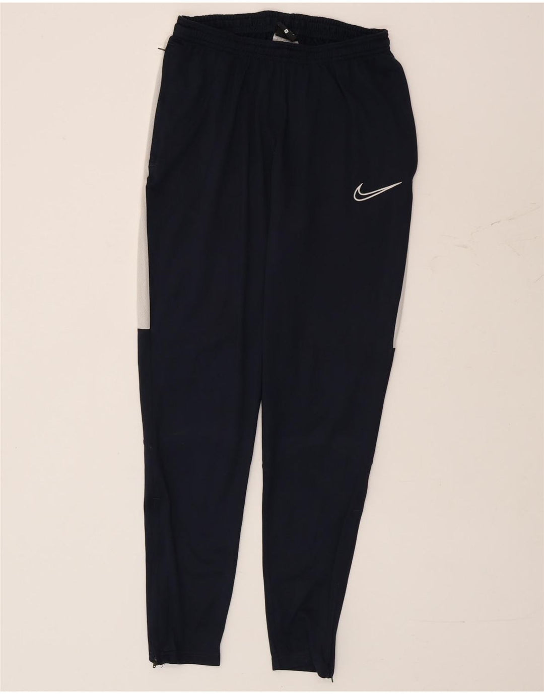 Pantaloni da tuta Nike Dri Fit da uomo, piccoli, in poliestere color block blu navy