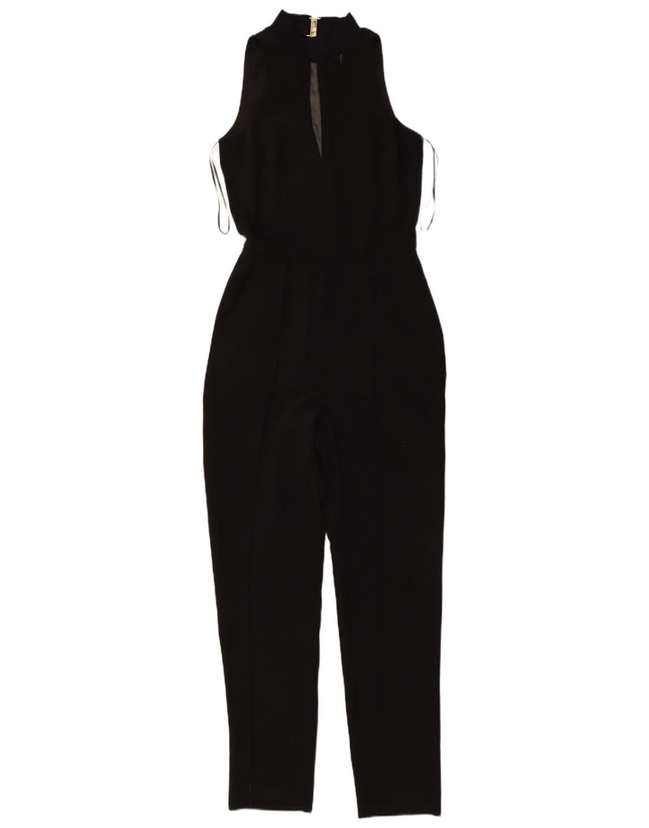 REISS Womens Sleeveless Jumpsuit UK 6 XS  Black Polyester