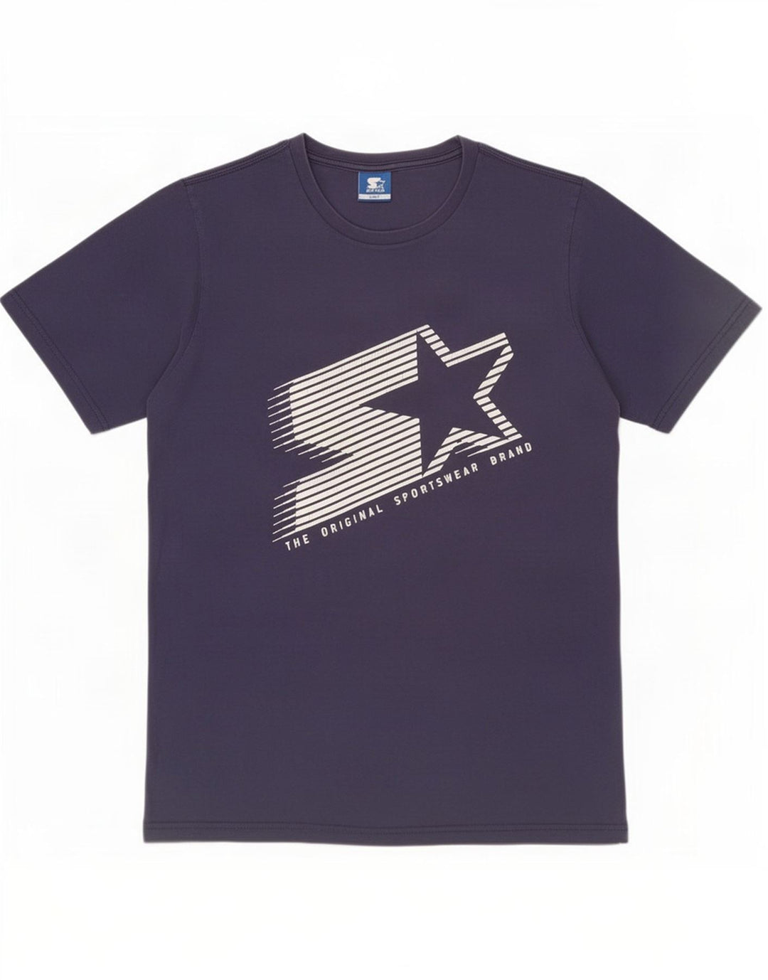 T-shirt grafica da uomo Starter Top grande in cotone blu navy