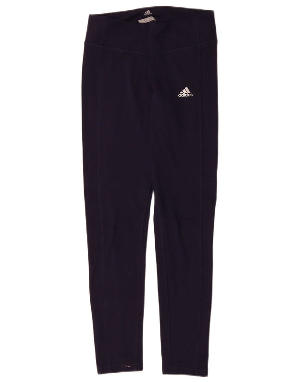 Leggings Climawarm da donna ADIDAS UK 8/10 Small Poliestere blu navy