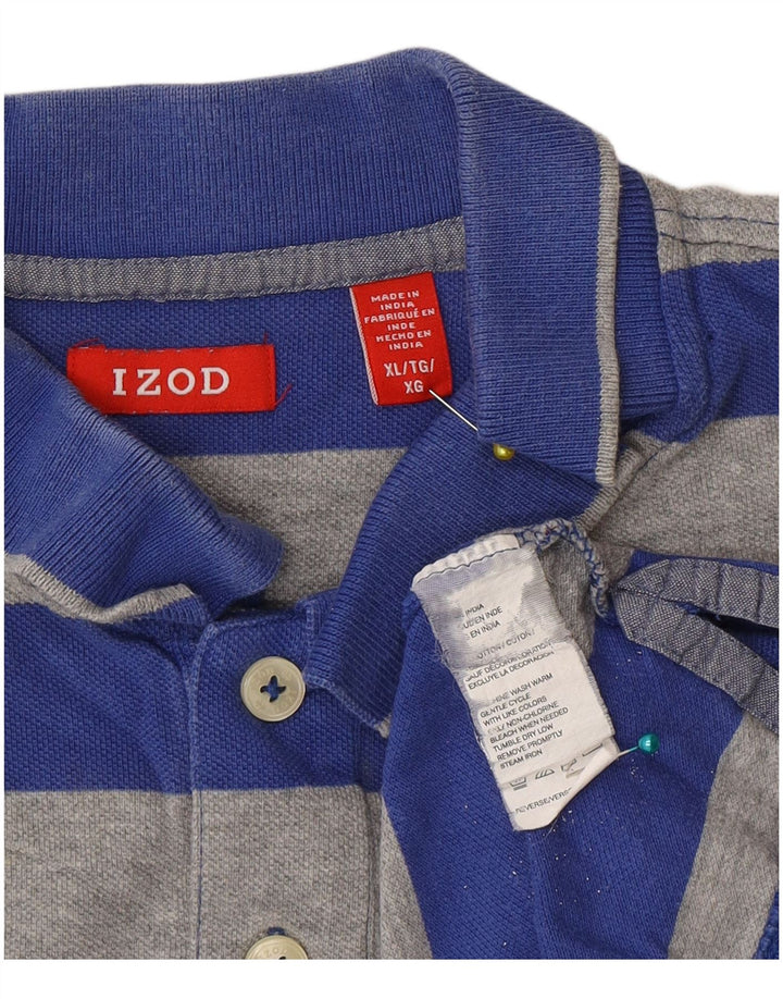 Polo da uomo Izod XL in cotone a righe blu
