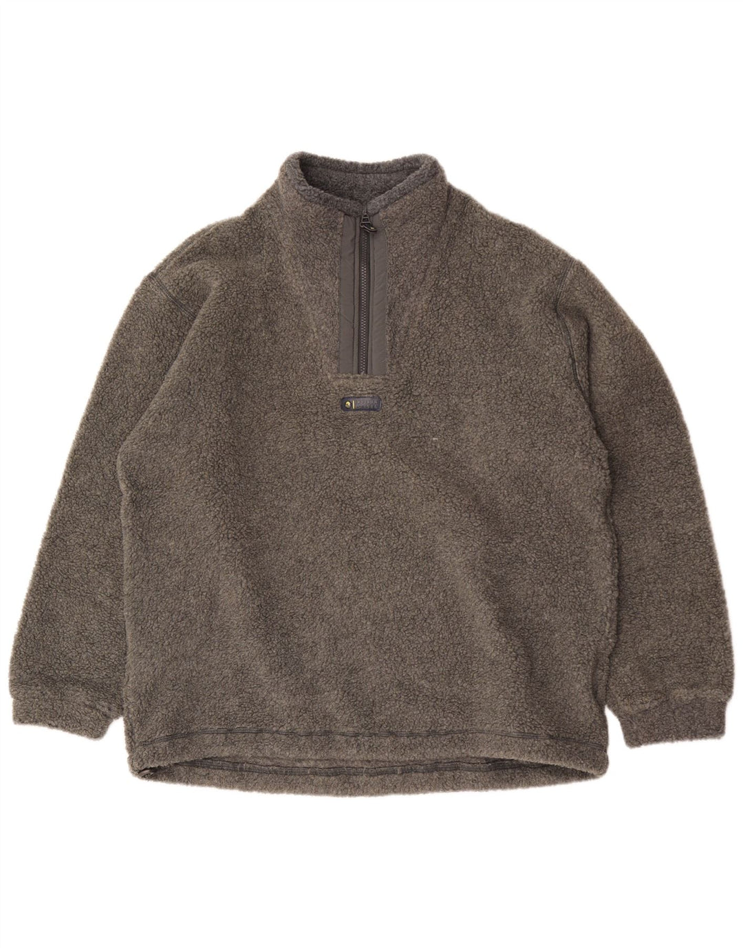 Maglione in pile da uomo Invicta con zip e collo XL in poliestere grigio